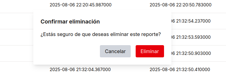 Modal confirmación